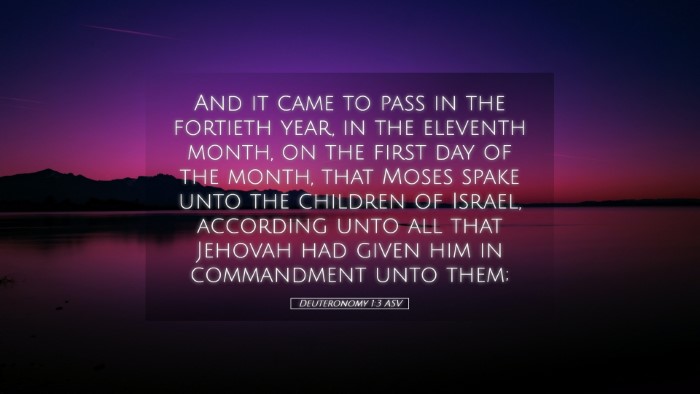 Picture 05 - Deuteronomy 1:3 ASV Desktop Wallpaper - And it came to pass in the fortieth year, in the - Desktop Bible Verse Wallpaper