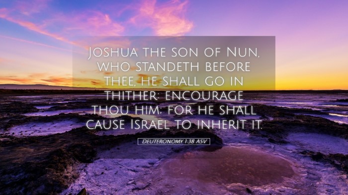 Picture 05 - Deuteronomy 1:38 ASV Desktop Wallpaper - Joshua the son of Nun, who standeth before thee, - Desktop Bible Verse Wallpaper