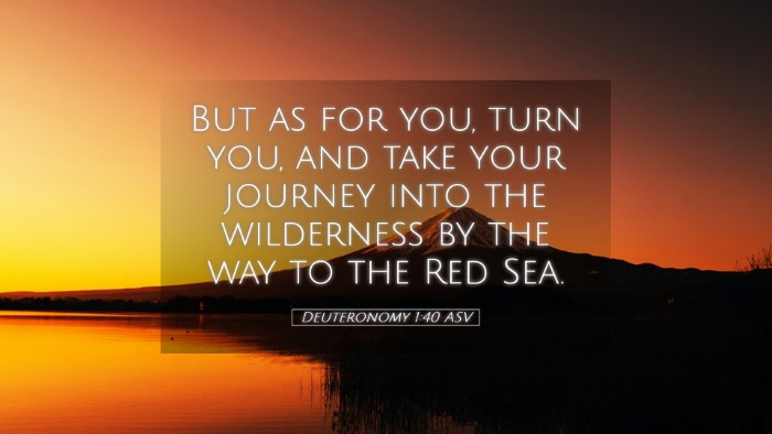 Picture 05 - Deuteronomy 1:40 ASV Desktop Wallpaper - But as for you, turn you, and take your journey - Desktop Bible Verse Wallpaper