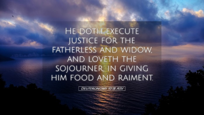 Picture 05 - Deuteronomy 10:18 ASV Desktop Wallpaper - He doth execute justice for the fatherless and - Desktop Bible Verse Wallpaper