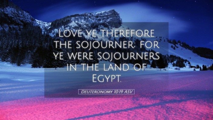 Picture 05 - Deuteronomy 10:19 ASV Desktop Wallpaper - Love ye therefore the sojourner; for ye were - Desktop Bible Verse Wallpaper