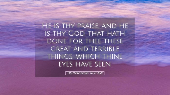 Picture 05 - Deuteronomy 10:21 ASV Desktop Wallpaper - He is thy praise, and he is thy God, that hath - Desktop Bible Verse Wallpaper