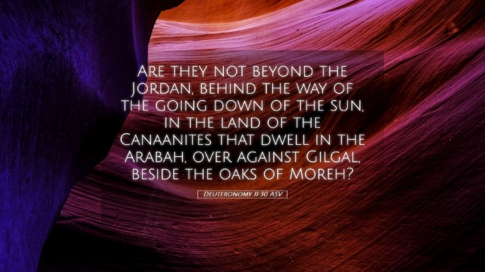 Picture 05 - Deuteronomy 11:30 ASV Desktop Wallpaper - Are they not beyond the Jordan, behind the way of - Desktop Bible Verse Wallpaper