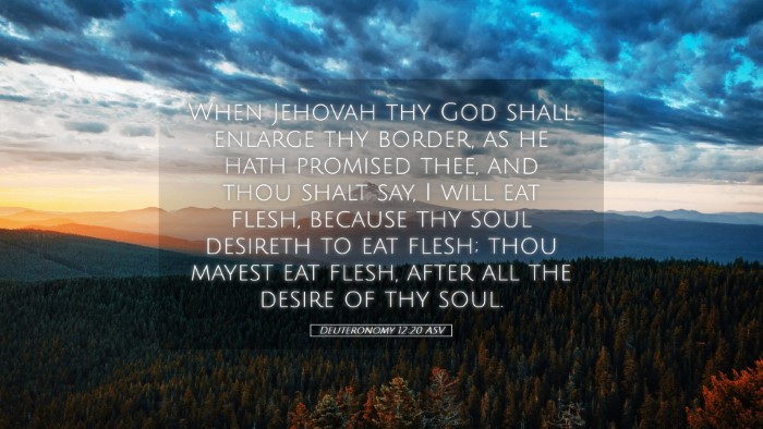 Picture 05 - Deuteronomy 12:20 ASV Desktop Wallpaper - When Jehovah thy God shall enlarge thy border, as - Desktop Bible Verse Wallpaper