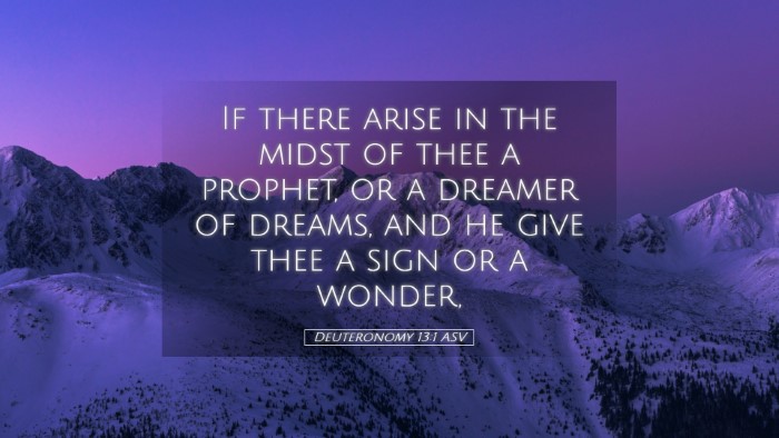 Picture 05 - Deuteronomy 13:1 ASV Desktop Wallpaper - If there arise in the midst of thee a prophet, or - Desktop Bible Verse Wallpaper