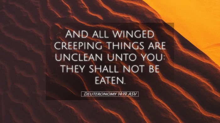 Picture 05 - Deuteronomy 14:19 ASV Desktop Wallpaper - And all winged creeping things are unclean unto - Desktop Bible Verse Wallpaper