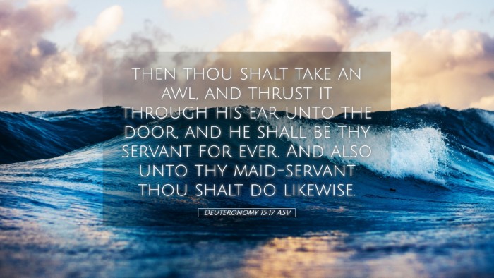 Picture 05 - Deuteronomy 15:17 ASV Desktop Wallpaper - then thou shalt take an awl, and thrust it - Desktop Bible Verse Wallpaper