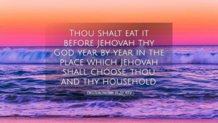 Picture 05 - Deuteronomy 15:20 ASV Desktop Wallpaper - Thou shalt eat it before Jehovah thy God year by - Desktop Bible Verse Wallpaper
