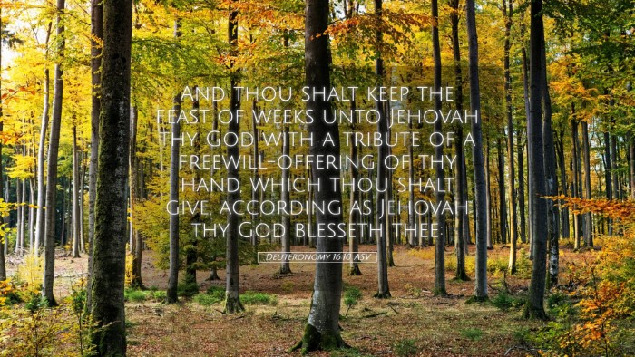 Picture 05 - Deuteronomy 16:10 ASV Desktop Wallpaper - And thou shalt keep the feast of weeks unto - Desktop Bible Verse Wallpaper