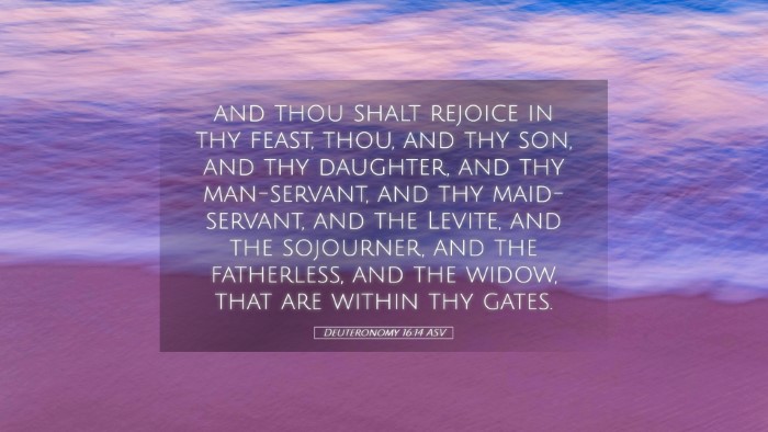 Picture 05 - Deuteronomy 16:14 ASV Desktop Wallpaper - and thou shalt rejoice in thy feast, thou, and - Desktop Bible Verse Wallpaper