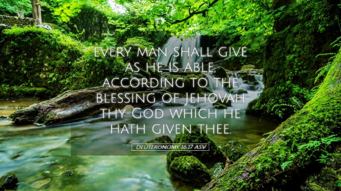 Picture 05 - Deuteronomy 16:17 ASV Desktop Wallpaper - every man shall give as he is able, according to - Desktop Bible Verse Wallpaper