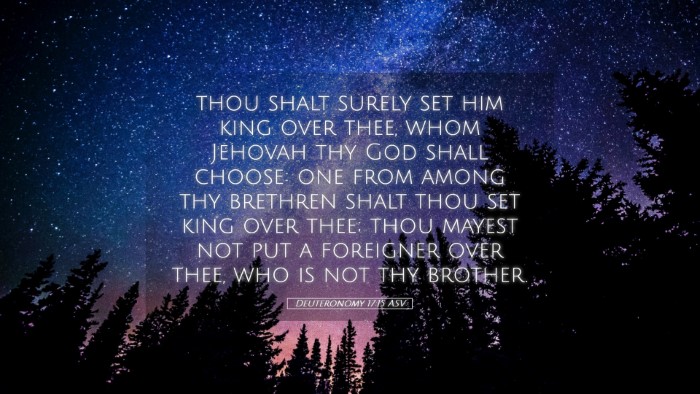 Picture 05 - Deuteronomy 17:15 ASV Desktop Wallpaper - thou shalt surely set him king over thee, whom - Desktop Bible Verse Wallpaper