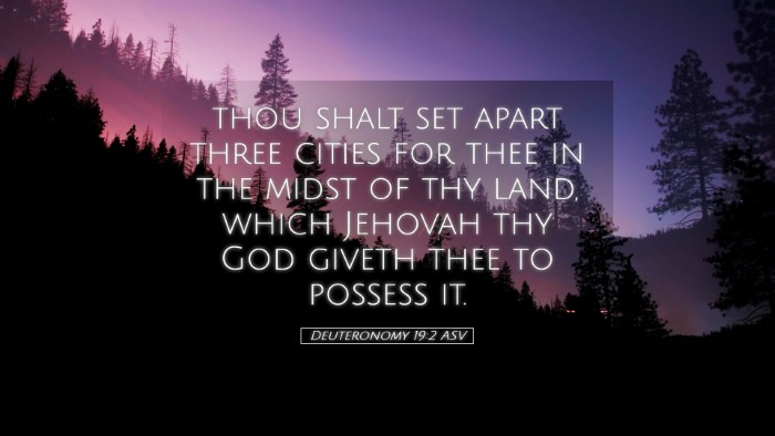 Picture 05 - Deuteronomy 19:2 ASV Desktop Wallpaper - thou shalt set apart three cities for thee in the - Desktop Bible Verse Wallpaper
