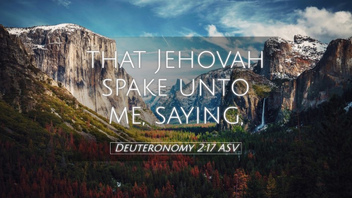 Picture 05 - Deuteronomy 2:17 ASV Desktop Wallpaper - that Jehovah spake unto me, - Desktop Bible Verse Wallpaper