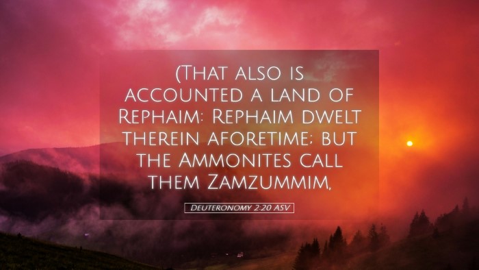 Picture 05 - Deuteronomy 2:20 ASV Desktop Wallpaper - (That also is accounted a land of Rephaim: - Desktop Bible Verse Wallpaper