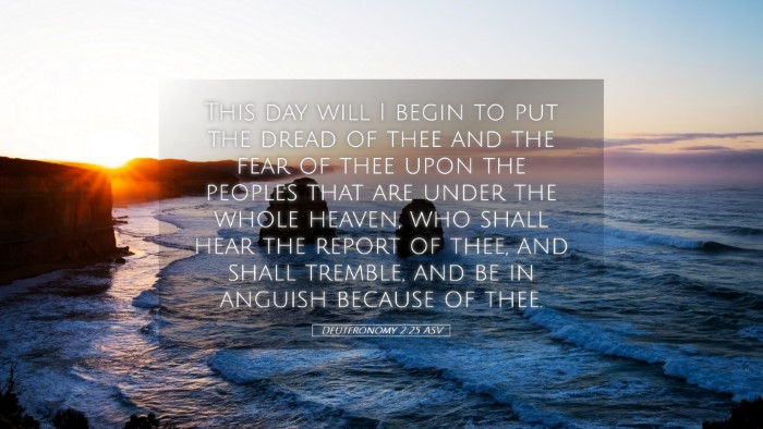 Picture 05 - Deuteronomy 2:25 ASV Desktop Wallpaper - This day will I begin to put the dread of thee - Desktop Bible Verse Wallpaper