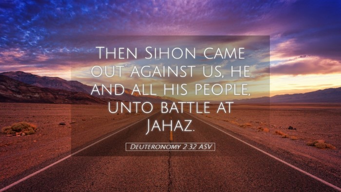 Picture 05 - Deuteronomy 2:32 ASV Desktop Wallpaper - Then Sihon came out against us, he and all his - Desktop Bible Verse Wallpaper