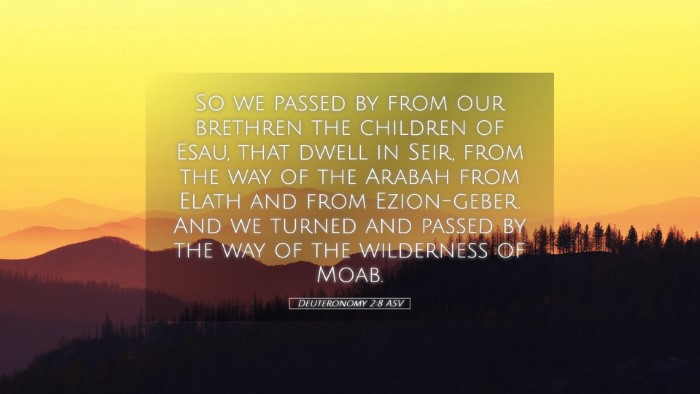 Picture 05 - Deuteronomy 2:8 ASV Desktop Wallpaper - So we passed by from our brethren the children of - Desktop Bible Verse Wallpaper