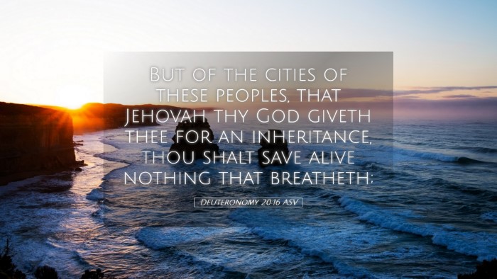 Picture 05 - Deuteronomy 20:16 ASV Desktop Wallpaper - But of the cities of these peoples, that Jehovah - Desktop Bible Verse Wallpaper