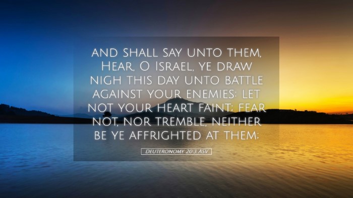 Picture 05 - Deuteronomy 20:3 ASV Desktop Wallpaper - and shall say unto them, Hear, O Israel, ye draw - Desktop Bible Verse Wallpaper