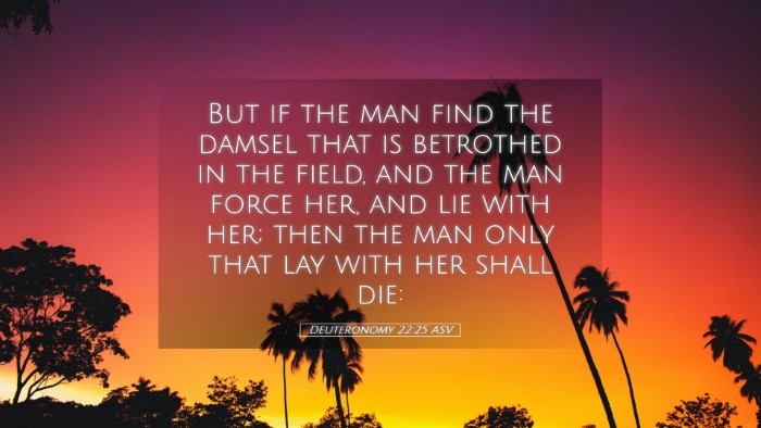 Picture 05 - Deuteronomy 22:25 ASV Desktop Wallpaper - But if the man find the damsel that is betrothed - Desktop Bible Verse Wallpaper