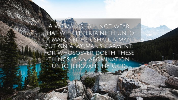 Picture 05 - Deuteronomy 22:5 ASV Desktop Wallpaper - A woman shall not wear that which pertaineth unto - Desktop Bible Verse Wallpaper