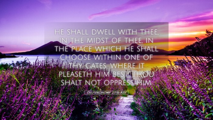 Picture 05 - Deuteronomy 23:16 ASV Desktop Wallpaper - he shall dwell with thee, in the midst of thee, - Desktop Bible Verse Wallpaper