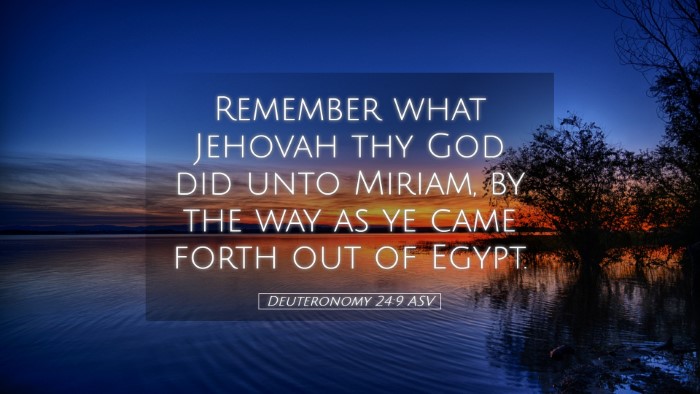 Picture 05 - Deuteronomy 24:9 ASV Desktop Wallpaper - Remember what Jehovah thy God did unto Miriam, by - Desktop Bible Verse Wallpaper