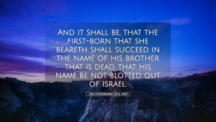 Picture 05 - Deuteronomy 25:6 ASV Desktop Wallpaper - And it shall be, that the first-born that she - Desktop Bible Verse Wallpaper