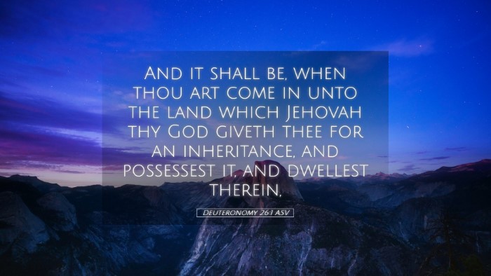 Picture 05 - Deuteronomy 26:1 ASV Desktop Wallpaper - And it shall be, when thou art come in unto the - Desktop Bible Verse Wallpaper