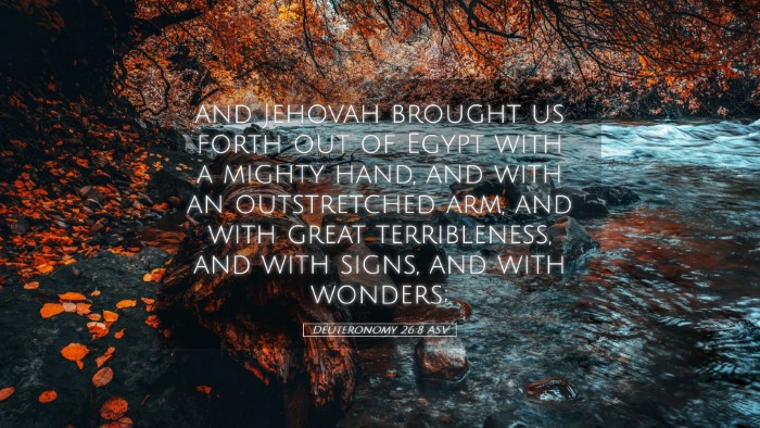 Picture 05 - Deuteronomy 26:8 ASV Desktop Wallpaper - and Jehovah brought us forth out of Egypt with a - Desktop Bible Verse Wallpaper