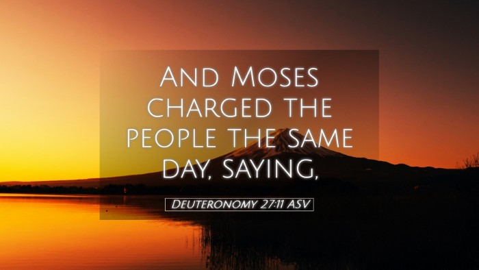 Picture 05 - Deuteronomy 27:11 ASV Desktop Wallpaper - And Moses charged the people the same day, - Desktop Bible Verse Wallpaper