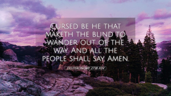 Picture 05 - Deuteronomy 27:18 ASV Desktop Wallpaper - Cursed be he that maketh the blind to wander out - Desktop Bible Verse Wallpaper