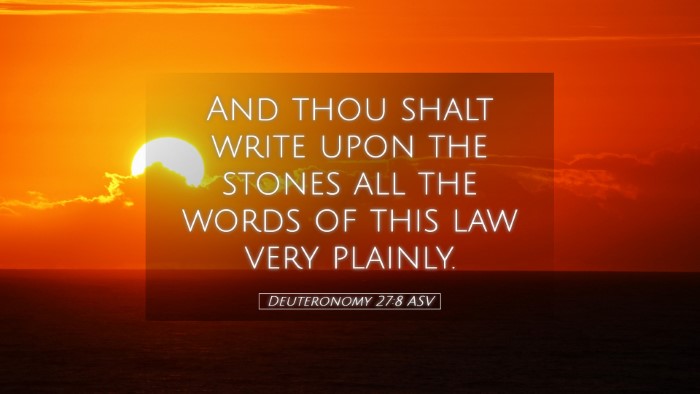 Picture 05 - Deuteronomy 27:8 ASV Desktop Wallpaper - And thou shalt write upon the stones all the - Desktop Bible Verse Wallpaper