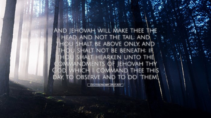 Picture 05 - Deuteronomy 28:13 ASV Desktop Wallpaper - And Jehovah will make thee the head, and not the - Desktop Bible Verse Wallpaper