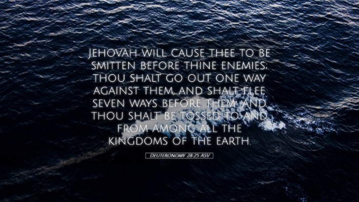 Picture 05 - Deuteronomy 28:25 ASV Desktop Wallpaper - Jehovah will cause thee to be smitten before - Desktop Bible Verse Wallpaper