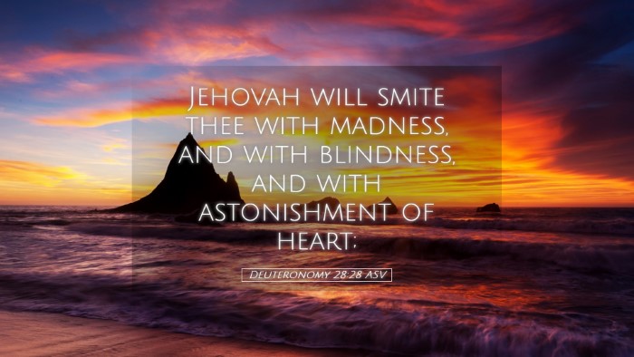 Picture 05 - Deuteronomy 28:28 ASV Desktop Wallpaper - Jehovah will smite thee with madness, and with - Desktop Bible Verse Wallpaper