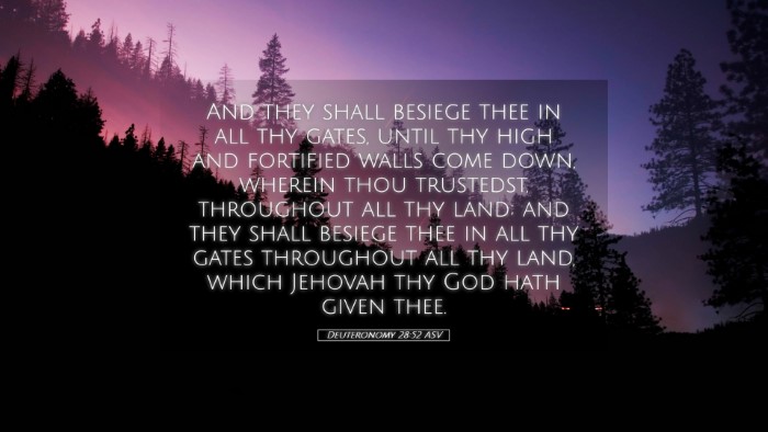 Picture 05 - Deuteronomy 28:52 ASV Desktop Wallpaper - And they shall besiege thee in all thy gates, - Desktop Bible Verse Wallpaper