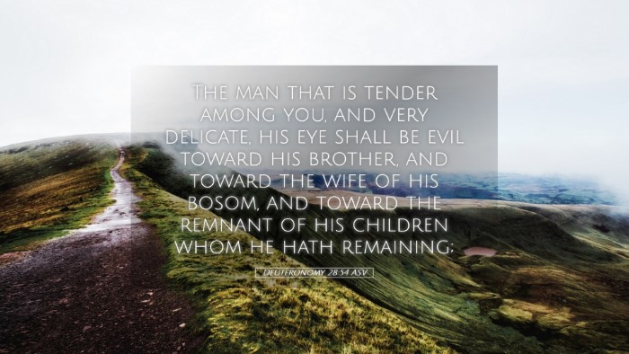 Picture 05 - Deuteronomy 28:54 ASV Desktop Wallpaper - The man that is tender among you, and very - Desktop Bible Verse Wallpaper