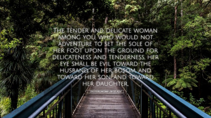 Picture 05 - Deuteronomy 28:56 ASV Desktop Wallpaper - The tender and delicate woman among you, who - Desktop Bible Verse Wallpaper