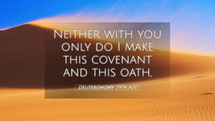 Picture 05 - Deuteronomy 29:14 ASV Desktop Wallpaper - Neither with you only do I make this covenant and - Desktop Bible Verse Wallpaper