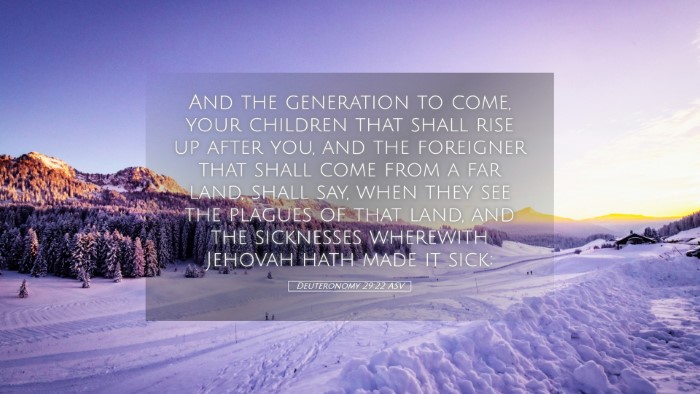 Picture 05 - Deuteronomy 29:22 ASV Desktop Wallpaper - And the generation to come, your children that - Desktop Bible Verse Wallpaper