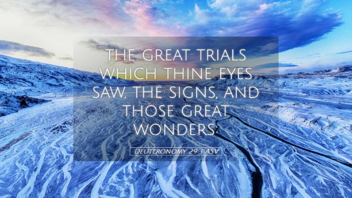 Picture 05 - Deuteronomy 29:3 ASV Desktop Wallpaper - the great trials which thine eyes saw, the signs, - Desktop Bible Verse Wallpaper