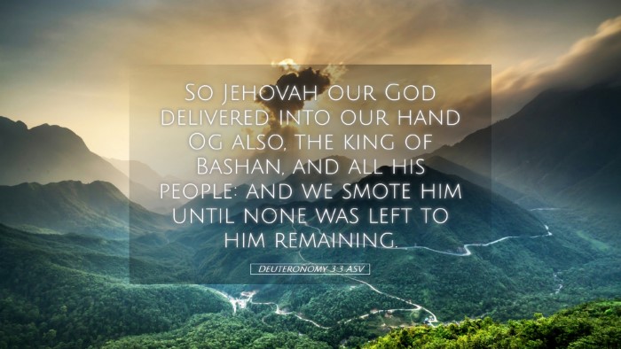 Picture 05 - Deuteronomy 3:3 ASV Desktop Wallpaper - So Jehovah our God delivered into our hand Og - Desktop Bible Verse Wallpaper
