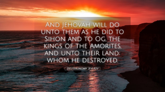 Picture 05 - Deuteronomy 31:4 ASV Desktop Wallpaper - And Jehovah will do unto them as he did to Sihon - Desktop Bible Verse Wallpaper