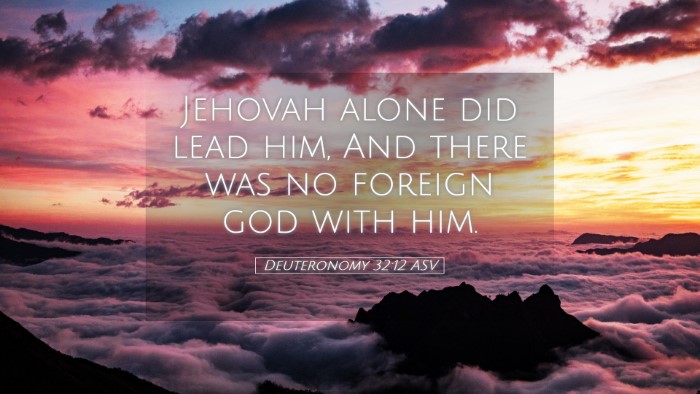 Picture 05 - Deuteronomy 32:12 ASV Desktop Wallpaper - Jehovah alone did lead him, And there was no - Desktop Bible Verse Wallpaper