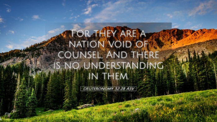 Picture 05 - Deuteronomy 32:28 ASV Desktop Wallpaper - For they are a nation void of counsel, And there - Desktop Bible Verse Wallpaper
