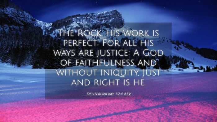 Picture 05 - Deuteronomy 32:4 ASV Desktop Wallpaper - The Rock, his work is perfect; For all his ways - Desktop Bible Verse Wallpaper