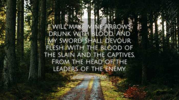 Picture 05 - Deuteronomy 32:42 ASV Desktop Wallpaper - I will make mine arrows drunk with blood, And my - Desktop Bible Verse Wallpaper