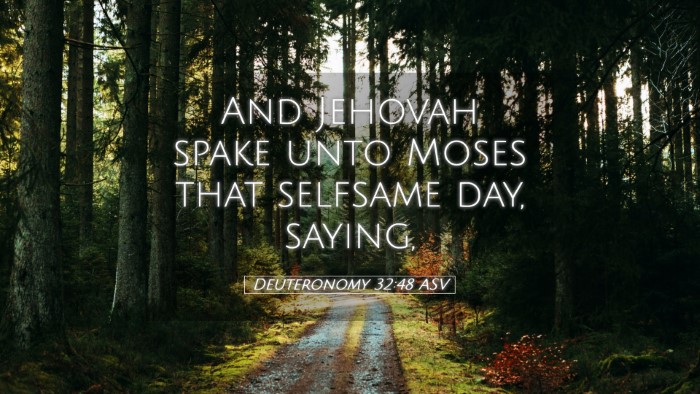Picture 05 - Deuteronomy 32:48 ASV Desktop Wallpaper - And Jehovah spake unto Moses that selfsame day, - Desktop Bible Verse Wallpaper